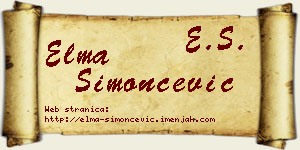 Elma Simončević vizit kartica